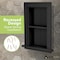 Adiroffice Solid Hardwood Recessed Bathroom Wall Cabinet with Shelf in Black ADI515-01-BLK-MK - alternate 6